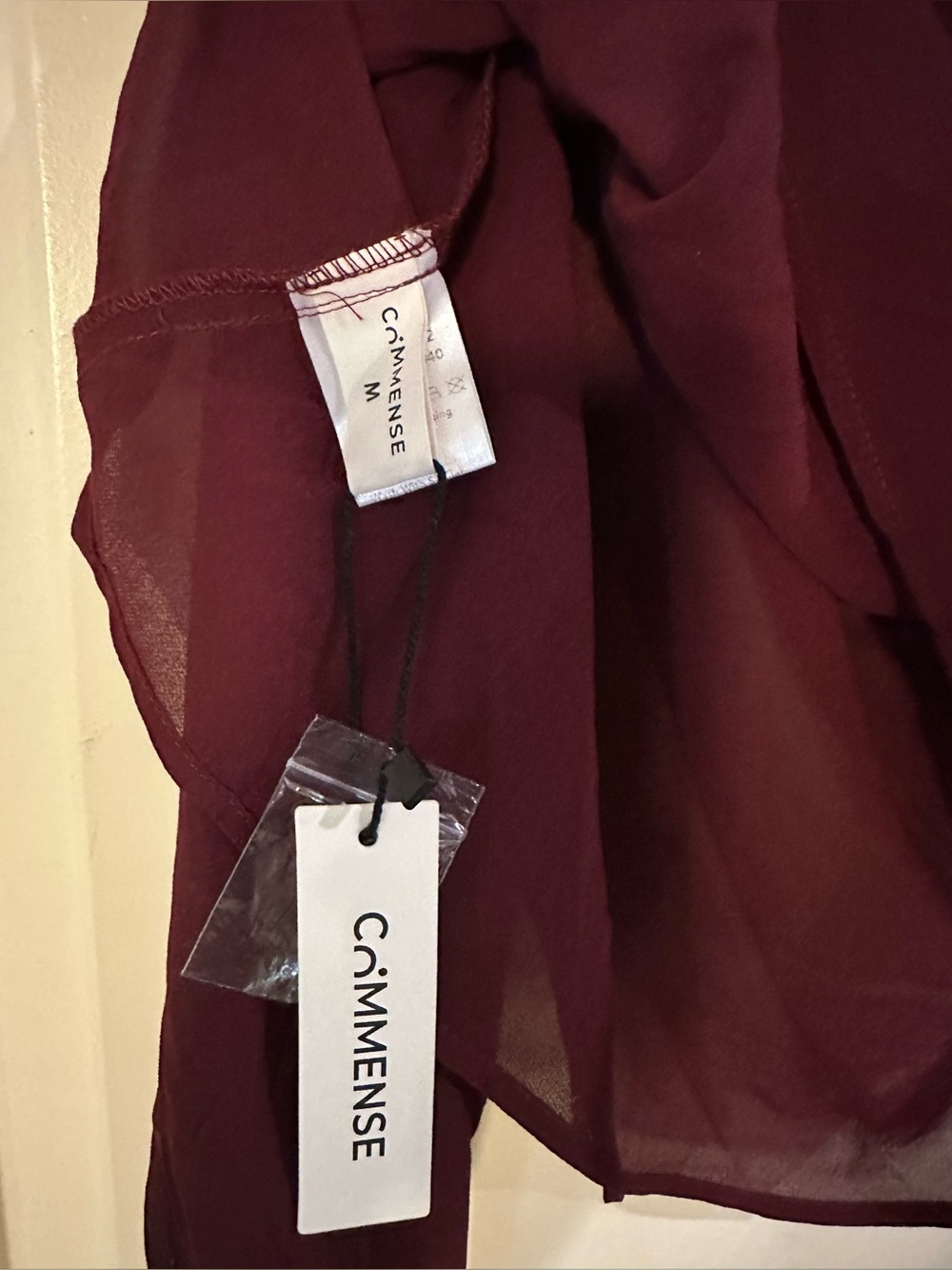 NWT Commense One-Shoulder 2-Piece Chiffon Short Set - M - Picture 7 of 7